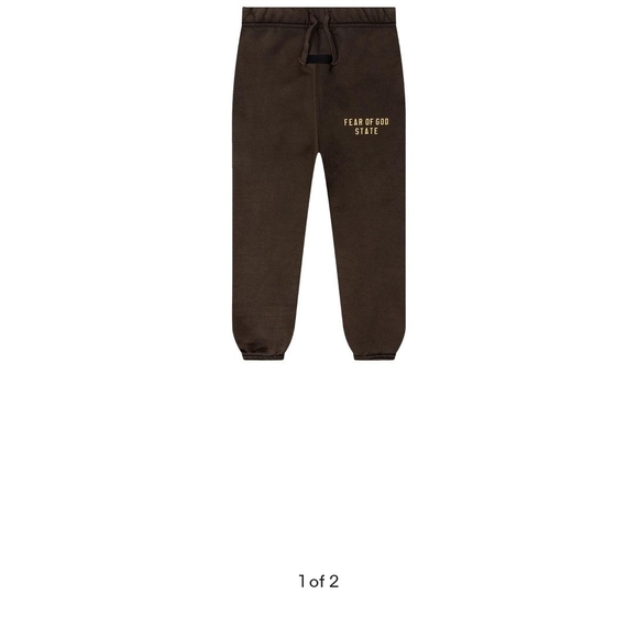 Fear of God Kids Dark Brown Sweatpants - Picture 1 of 5